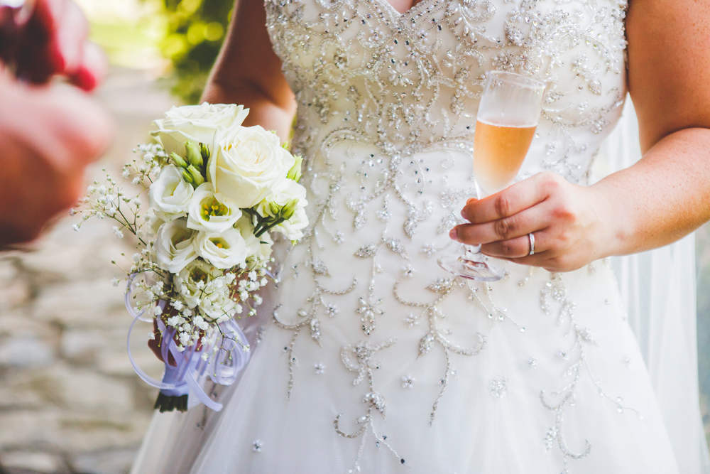 Wedding Flowers And Champagne - Château du Doux